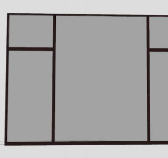 中式落地窗SU模型下载_sketchup草图大师SKP模型