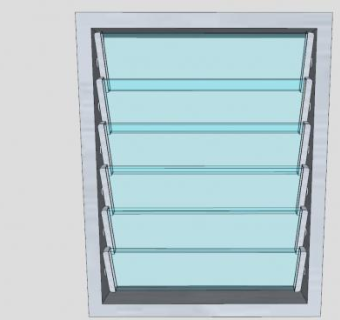 百叶玻璃气窗SU模型下载_sketchup草图大师SKP模型