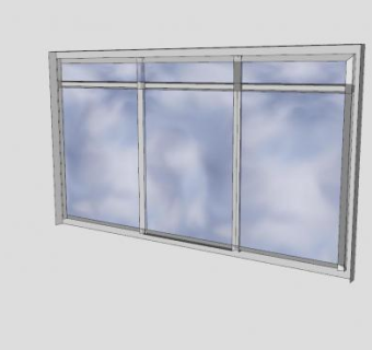 荷兰型落地窗SU模型下载_sketchup草图大师SKP模型