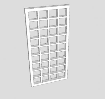 珊栏窗SU模型下载_sketchup草图大师SKP模型