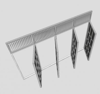 欧式庭院门窗SU模型下载_sketchup草图大师SKP模型