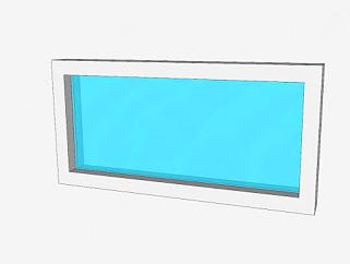 长方形玻璃窗SU模型下载_sketchup草图大师SKP模型