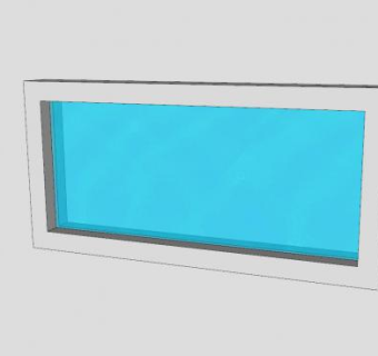 长方形玻璃窗SU模型下载_sketchup草图大师SKP模型