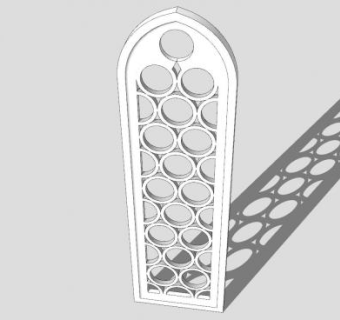 哥特式风格窗户SU模型下载_sketchup草图大师SKP模型