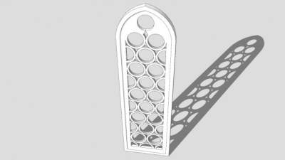 哥特式风格窗户SU模型下载_sketchup草图大师SKP模型