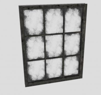 污垢的窗SU模型下载_sketchup草图大师SKP模型