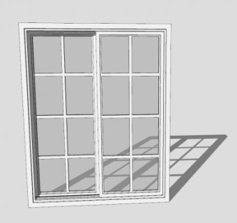 欧式推拉门窗SU模型下载_sketchup草图大师SKP模型