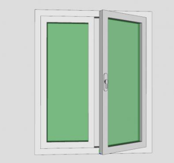 内平开玻璃窗SU模型下载_sketchup草图大师SKP模型