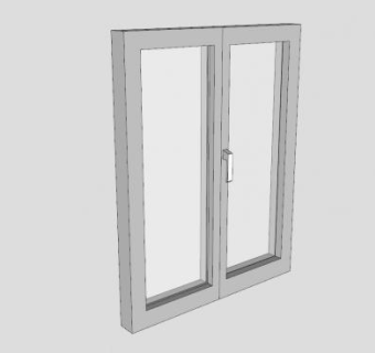 玻璃门窗SU模型下载_sketchup草图大师SKP模型