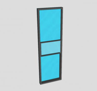 金属镶玻璃窗SU模型下载_sketchup草图大师SKP模型