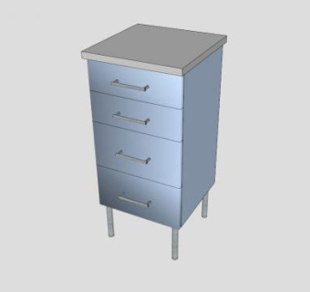 宜家抽屉柜架SU模型下载_sketchup草图大师SKP模型