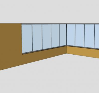 玻璃窗墙SU模型下载_sketchup草图大师SKP模型