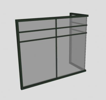 转角玻璃窗SU模型下载_sketchup草图大师SKP模型
