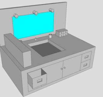 高级浴室白色卫浴柜SU模型下载_sketchup草图大师SKP模型