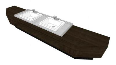 定制浴室柜台SU模型下载_sketchup草图大师SKP模型