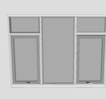 upvc外翻窗SU模型下载_sketchup草图大师SKP模型