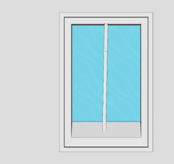 现代木质玻璃窗SU模型下载_sketchup草图大师SKP模型