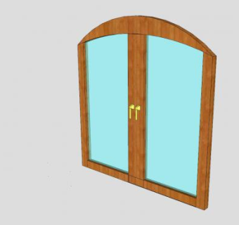 现代中式拱型窗SU模型下载_sketchup草图大师SKP模型