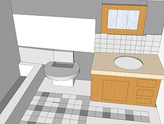 我们浴室柜SU模型下载_sketchup草图大师SKP模型