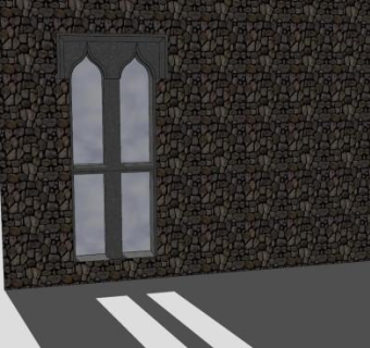 哥特式石窗SU模型下载_sketchup草图大师SKP模型