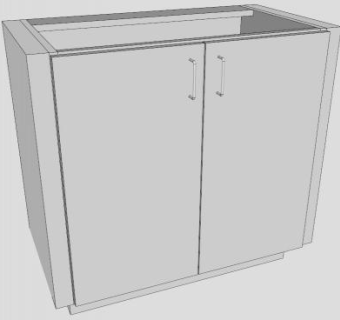 水槽底柜白色浴室柜SU模型下载_sketchup草图大师SKP模型