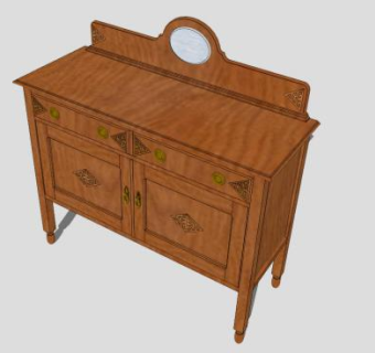 工艺品浴室柜SU模型下载_sketchup草图大师SKP模型