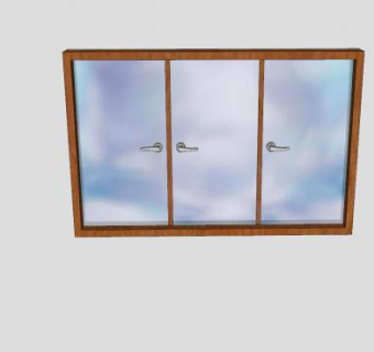 平开木门窗SU模型下载_sketchup草图大师SKP模型