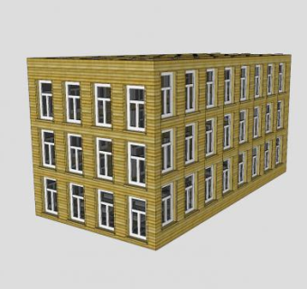 建筑楼窗户SU模型下载_sketchup草图大师SKP模型