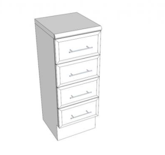 简欧白色抽屉浴室柜SU模型下载_sketchup草图大师SKP模型
