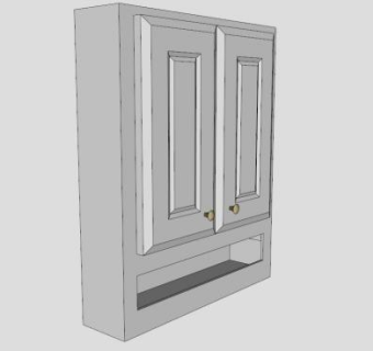 现代木质浴室柜SU模型下载_sketchup草图大师SKP模型