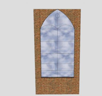 哥特式窗户面板SU模型下载_sketchup草图大师SKP模型