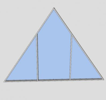 三角玻璃天窗SU模型下载_sketchup草图大师SKP模型