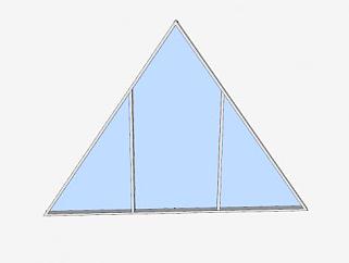 三角玻璃天窗SU模型下载_sketchup草图大师SKP模型