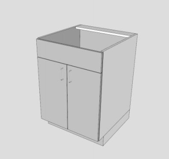 浴室水槽座柜架SU模型下载_sketchup草图大师SKP模型