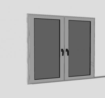 塑钢玻璃窗SU模型下载_sketchup草图大师SKP模型