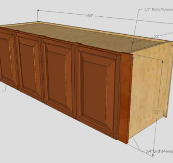 实木浴室壁柜SU模型下载_sketchup草图大师SKP模型