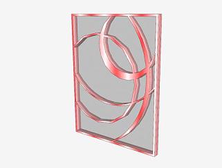 现代创意玻璃窗SU模型下载_sketchup草图大师SKP模型