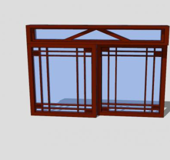 现代中式门窗SU模型下载_sketchup草图大师SKP模型