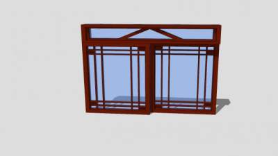 现代中式门窗SU模型下载_sketchup草图大师SKP模型