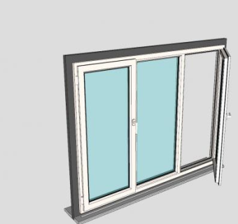 现代塑料窗SU模型下载_sketchup草图大师SKP模型