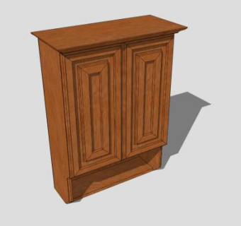 浴室柜实木柜架SU模型下载_sketchup草图大师SKP模型