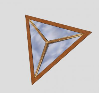 三角形木窗SU模型下载_sketchup草图大师SKP模型