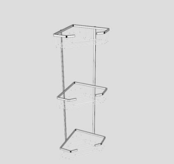 浴室白色货架SU模型下载_sketchup草图大师SKP模型