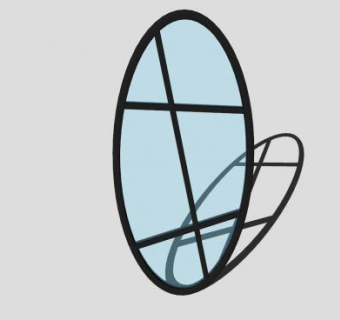 椭圆形窗户SU模型下载_sketchup草图大师SKP模型