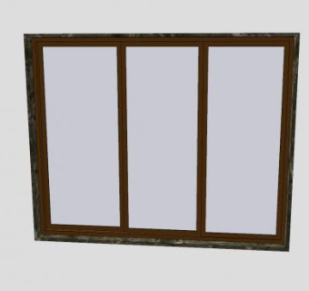 铝合金滑动玻璃窗SU模型下载_sketchup草图大师SKP模型