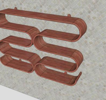 亚克力卫浴架SU模型下载_sketchup草图大师SKP模型