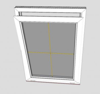 平开内倒窗SU模型下载_sketchup草图大师SKP模型