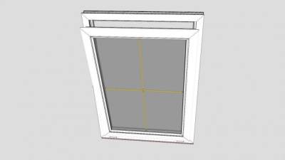 平开内倒窗SU模型下载_sketchup草图大师SKP模型