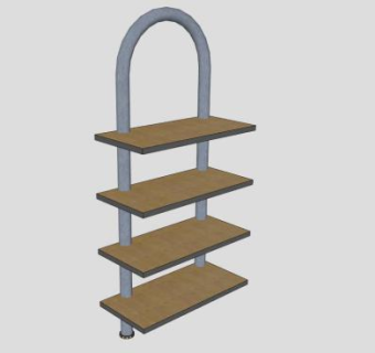 浴室架置物架SU模型下载_sketchup草图大师SKP模型