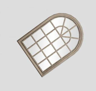 欧式拱顶窗SU模型下载_sketchup草图大师SKP模型